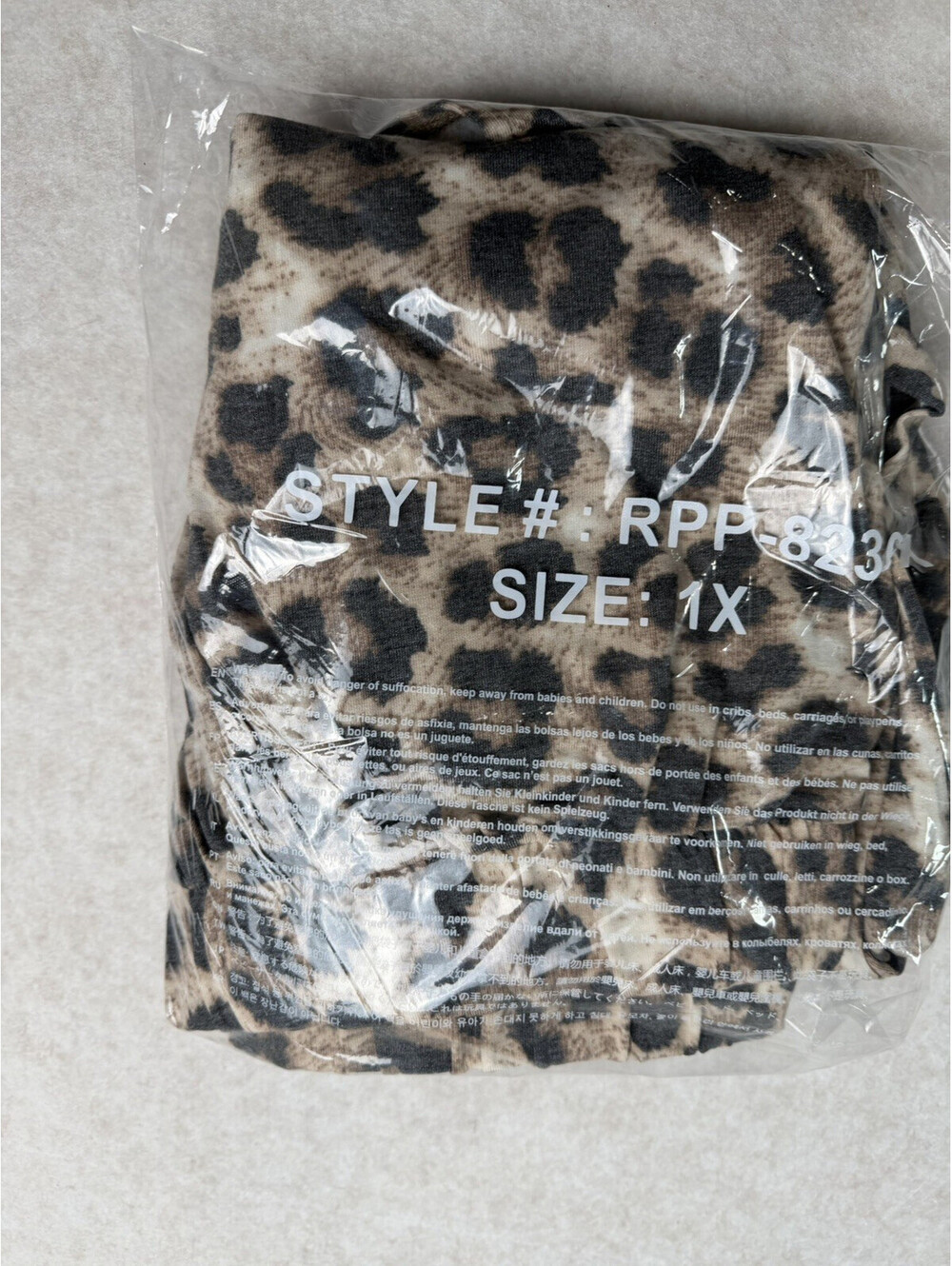 ZENANA OUTFITTERS Leopard Print Knit Harem Joggers NEW IN PACKAGE Size 1X - Picture 13 of 13